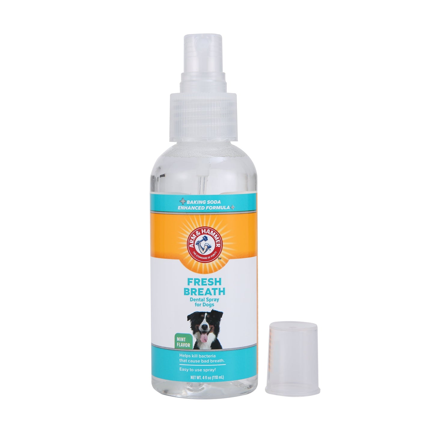 Fresh Breath Dental Spray for Dogs, Reduces Plaque without Brushing, Mint Flavor, 4 Oz