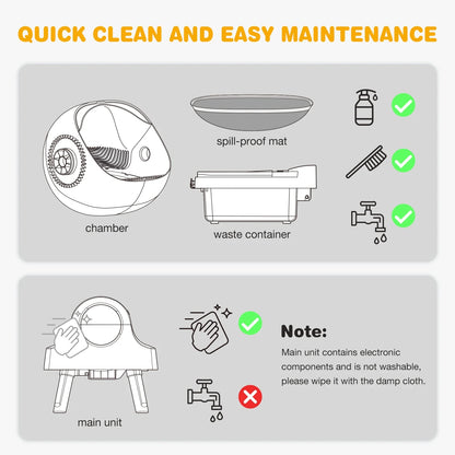 Large Open-Top Automatic Cat Litter Box Self Cleaning with Safety Protection, Mat and Trash Bags Included, Grey