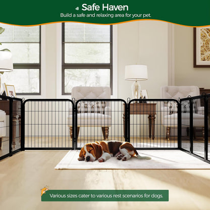 Dog Playpen Outdoor, 24 Inch 16 Panels Dog Pen Indoor Heavy Duty Puppy Exercise Pen Metal Pet Fence for RV Camping/Yard/Garden